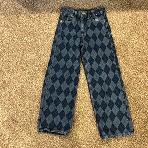 Girls Super Cute Patterned Jeans